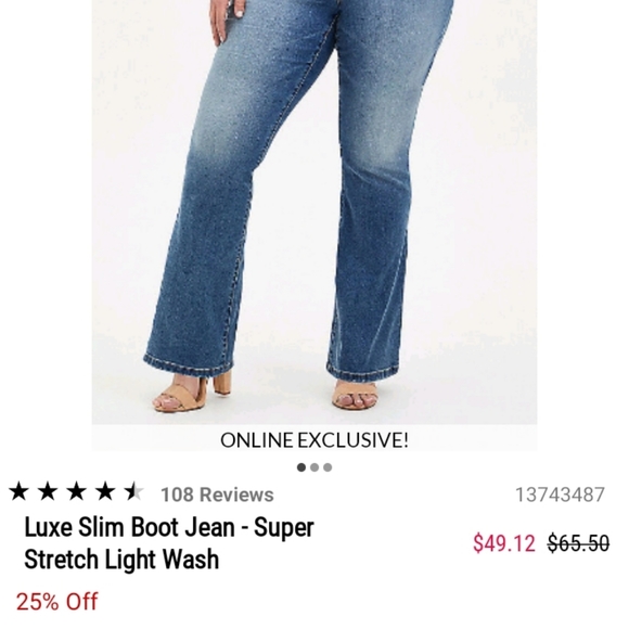 Torrid boot cut jeans